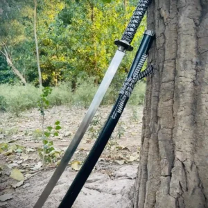 Home japanese silver blade katana sword | size 40 inches | high carbon steel (art. no. ktn 001)