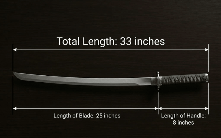black and white handel silver blade (medium size katana) black and white handel silver blade (medium size katana)