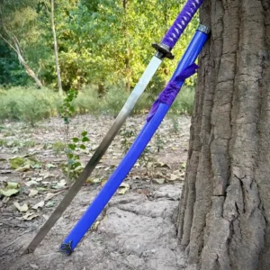 Home purple handel silver blade japanese katana sword | size 40 inches | high carbon steel (art. no. ktn 05)